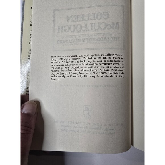 The Ladies of Missalonghi by Colleen McCullough 1987 - Great Condition - Picture 3 of 10